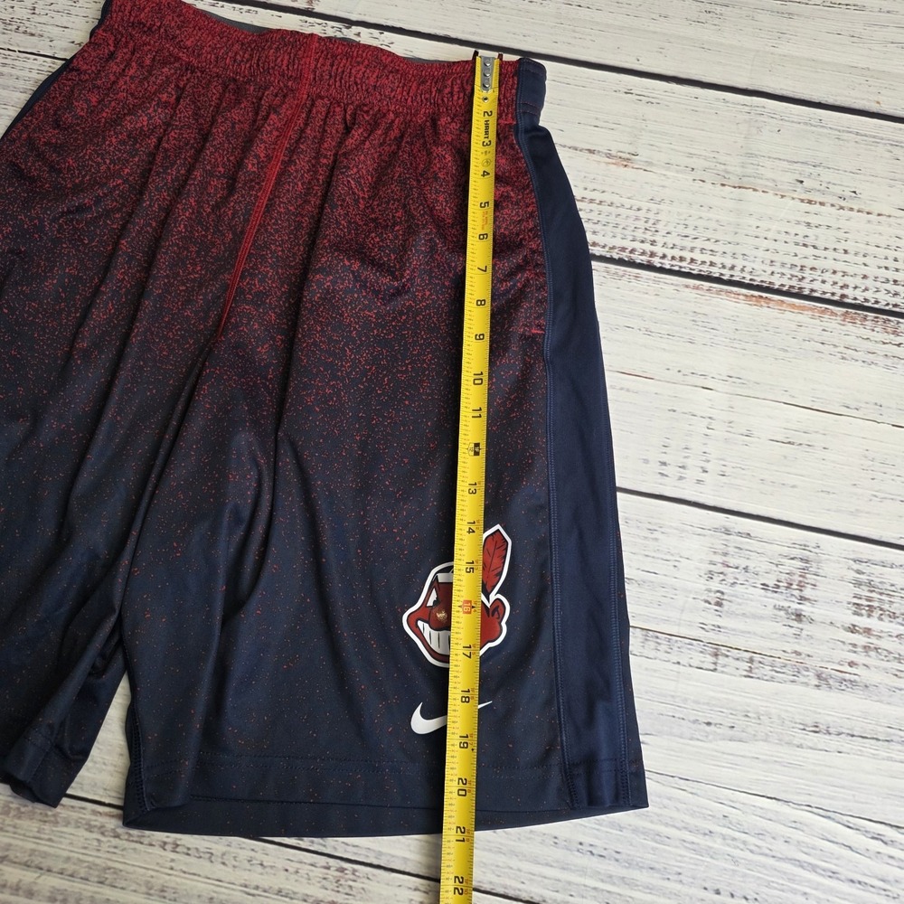 Nike Cleveland Indians Shorts Mens Large MLB Baseball Guardians Chief Wahoo - Picture 8 of 9
